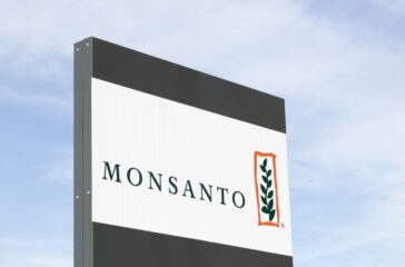 Saint,Priest,,France,-,October,7,,2017:,Monsanto,Logo,On