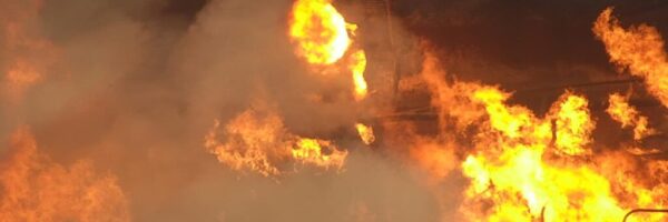ohio train derailment fire - Copy