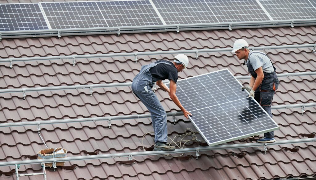 installing rooftop solar panels