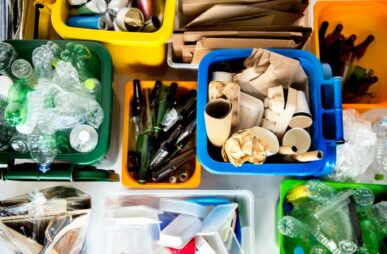 recycling bins