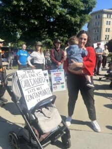 Demonstrators at the 